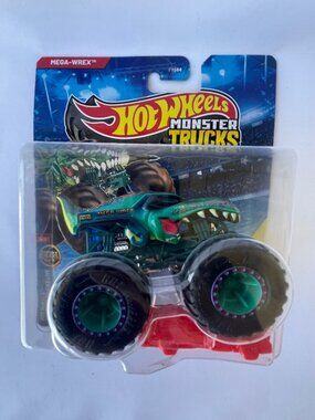 Hot Wheels Monster Trucks Mega-Wrex 2026 Live W/ Crushed Car Vehicle Play Set